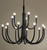 Odensa 15 Light Chandelier (52552BK)