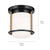 Brit One Light Flush Mount (52596BKCPZ)