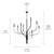 Livadia Eight Light Chandelier (52675BK)