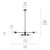 Velestino Four Light Linear Chandelier (52681BK)