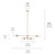 Velestino Four Light Linear Chandelier (52681CPZ)