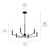 Malene Six Light Chandelier (52695BK)