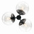 Silvarious Three Light Chandelier/Semi Flush (52700BKCLR)