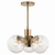 Silvarious Three Light Chandelier/Semi Flush (52700CPZ)