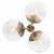 Silvarious Three Light Chandelier/Semi Flush (52700CPZCLR)