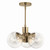 Silvarious Three Light Chandelier/Semi Flush (52700CPZCLR)