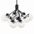 Silvarious 12 Light Chandelier Convertible (52701BKCLR)