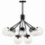 Silvarious 12 Light Chandelier Convertible (52701BKCLR)