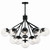 Silvarious 16 Light Chandelier Convertible (52702BKCLR)