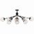 Silvarious 12 Light Linear Chandelier Convertible (52703BK)