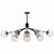 Silvarious 12 Light Linear Chandelier Convertible (52703BK)