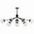 Silvarious 12 Light Linear Chandelier Convertible (52703BKCLR)