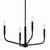 Madden Four Light Chandelier/Semi Flush Mount (52716BK)