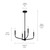 Madden Four Light Chandelier/Semi Flush Mount (52716BK)