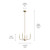 Madden Four Light Chandelier/Semi Flush Mount (52716CPZ)