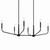 Madden Six Light Linear Chandelier (52721BK)