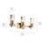Jemsa Three Light Vanity (55168CPZ)