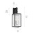 Lahden Three Light Outdoor Wall Mount (59009BKT)