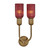 Kalco - 519621STB/MGNT - Two Light Wall Sconce - Verde - Satin Brass