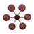 Verde Six Light Chandelier (519671STB/MGNT)