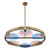 Kalco - 528555WB - Six Light Chandelier - Optics - Winter Brass