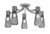 Toltec Lighting - 4817-GP-882 - Five Light Semi-Flush Mount - Everleigh - Graphite