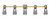 Toltec Lighting - 4825-NAB-882 - Five Light Bath Bar - Everleigh - New Age Brass