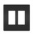 Legrand - RWP262BK - Two-Gang Screwless Wall Plate - radiant - Black