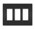 Legrand - RWP263BK - Three-Gang Screwless Wall Plate - radiant - Black