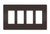 Legrand - RWP264 - Four-Gang Screwless Wall Plate - radiant - Brown