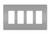 Legrand - RWP264GRY - Four-Gang Screwless Wall Plate - radiant - Gray