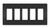 Legrand - RWP265BK - Five-Gang Screwless Wall Plate - radiant - Black