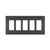 Legrand - RWP265G - Five-Gang Screwless Wall Plate - radiant - Graphite