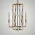 American Brass & Crystal - CH3542-35S-36G-ST - Four Light Chandelier - Magro - Old Bronze (Black) with Old Brass