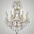 American Brass & Crystal - CH7613-O-04G-ST - Eight Light Chandelier - Parisian - Antique White Glossy