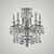 American Brass & Crystal - FM2065-O-U-08G-ST - Five Light Semi-Flush Mount - Finisterra - Silver