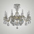 American Brass & Crystal - FM9744-O-04G-PI - Eight Light Semi-Flush Mount - Marlena - Antique White Glossy