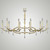American Brass & Crystal - IL5347-U-36G-ST - Ten Light Linear Chandelier - Kensington - Old Brass