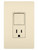 Legrand - RCD38TRLA - Single Pole/3-Way Switch with 15A Tamper-Resistant Outlet - radiant - Light Almond