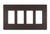 Legrand - RWP264DB - Four-Gang Screwless Wall Plate - radiant - Dark Bronze