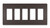Legrand - RWP265DB - Five-Gang Screwless Wall Plate - radiant - Dark Bronze
