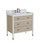 Currey and Company - 3800-0018 - Vanity with Rectangular Undermount Sink - Aster - Off-White/Fog/Natural/White/Polished Brass