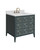 Currey and Company - 3800-0019 - Vanity with Rectangular Undermount Sink - Santos - Vintage Navy/Natural/White/Brushed Brass/Polished Nickel