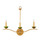 Currey and Company - 5000-0288 - Three Light Wall Sconce - Flannery - Contemporary Gold Leaf/Green