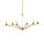 Currey and Company - 9000-1338 - Six Light Chandelier - Flannery - Contemporary Gold Leaf/Contemporary Gold/Green