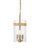Currey and Company - 9000-1348 - Three Light Pendant - Sudeley - Clear/Satin Brass
