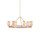 Currey and Company - 9000-1351 - Six Light Chandelier - Ellerston - Saddle Brown/Brushed Brass