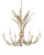 Currey and Company - 9000-1357 - Six Light Chandelier - Foliatura - Antique Brass/Off-White