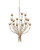 Currey and Company - 9000-1358 - 15 Light Chandelier - Star Magnolia - Antique Brass/White/Clear