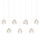 Currey and Company - 9000-1394 - Seven Light Pendant - Banyan - Antique Brass/Clear/Silver